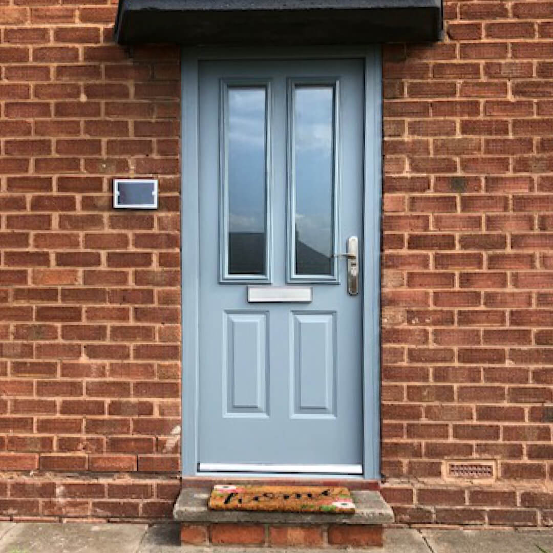 6 Panel Security Front Door | Latham's Steel Doors