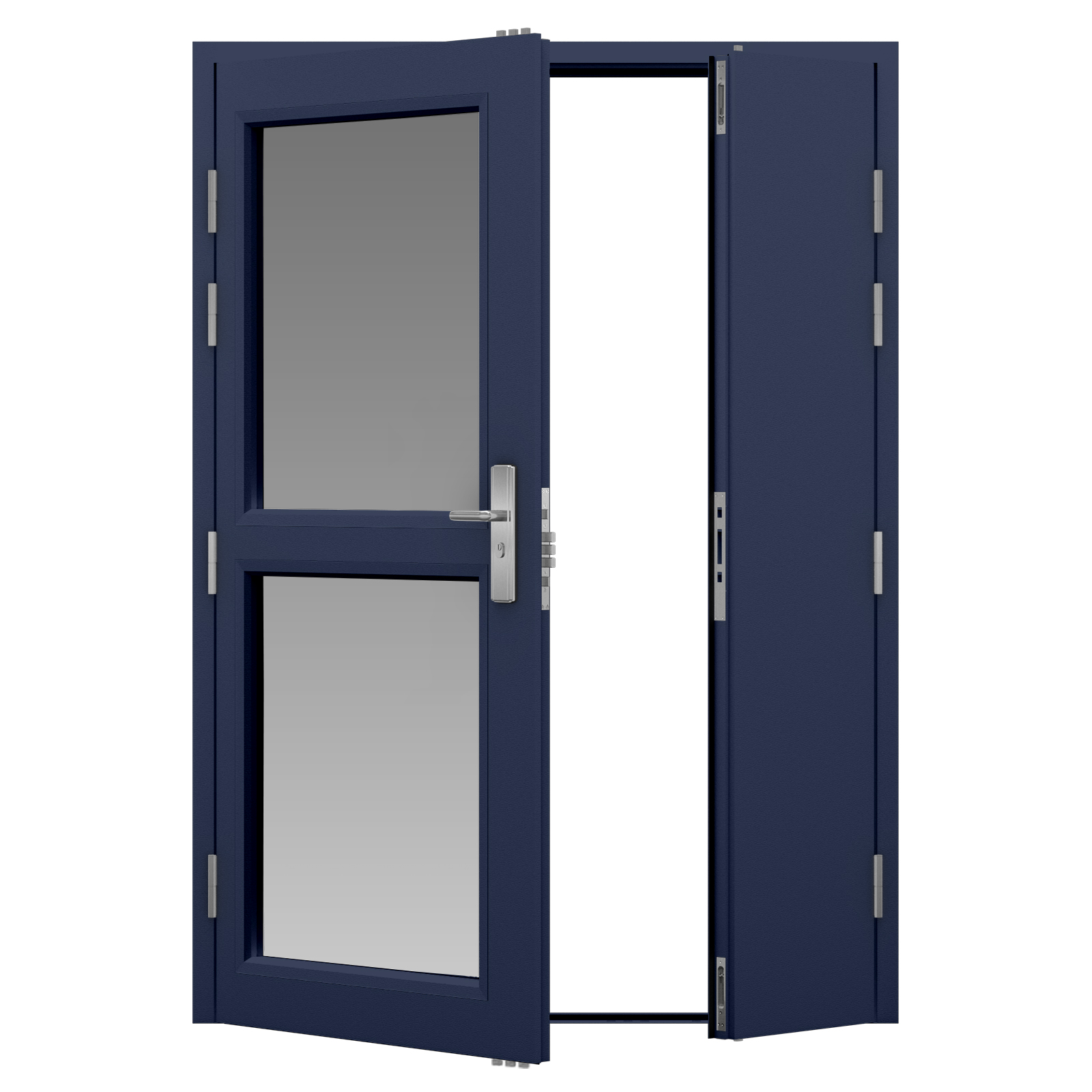 Glazed Steel Double Door (Security) | Latham's Steel Doors