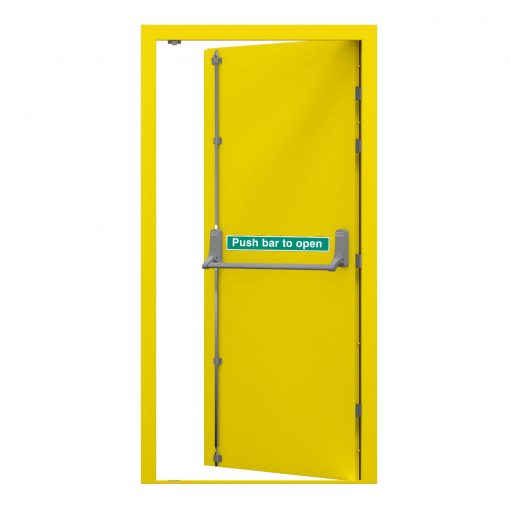 Security Fire Exit Door 895x2020 Colza Yellow Code Rmu14