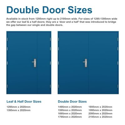 Glazed Steel Double Door (Security) | Latham's Steel Doors