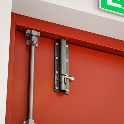 Heavy Duty 10 Inch Tower Bolt fitted to a Security Fire Exit Door