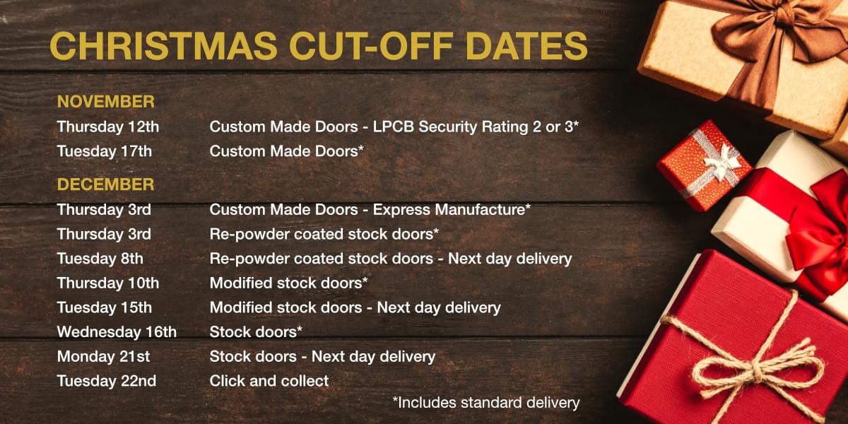 Christmas Ordering and Cut Off Dates Latham's Steel Security Doors
