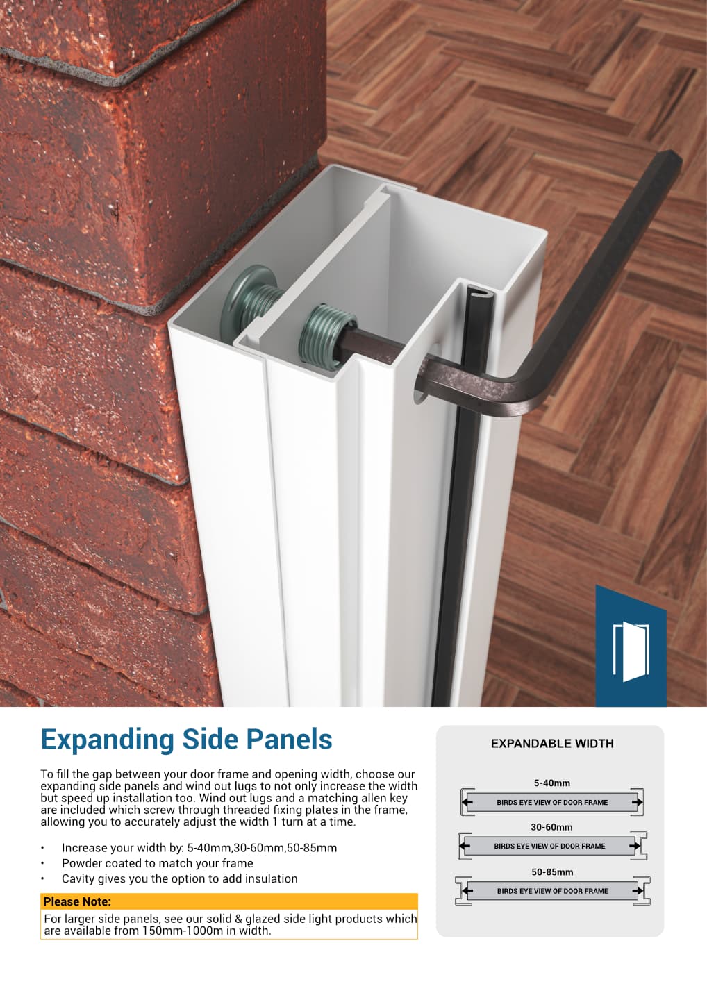 Expanding Side Panels  Latham's Steel Security Doors