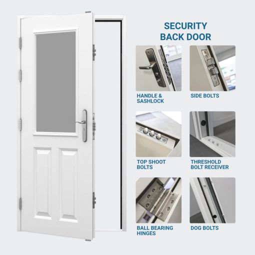 Security Back Door | Latham's Steel Security Doors