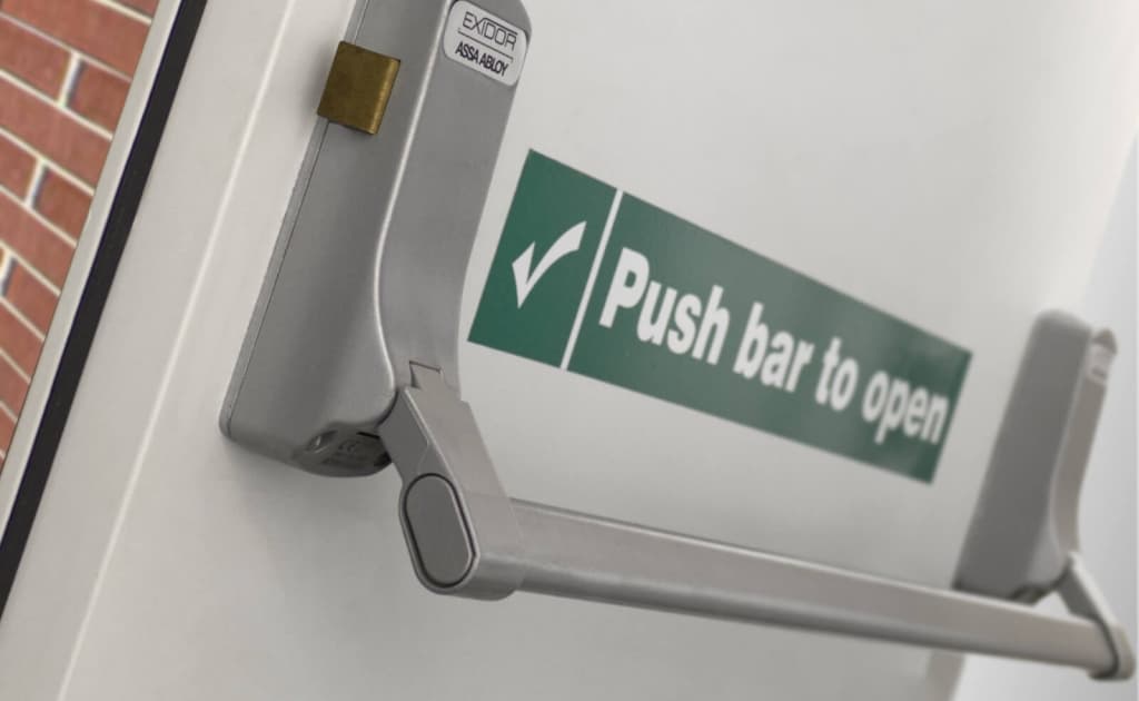 Budget Fire Exit Door Single Point Bar